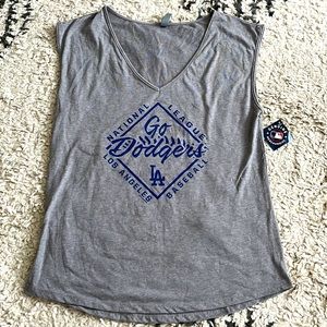 NWT - Los Angeles Dodgers V-Neck Sleeveless T-Shirt